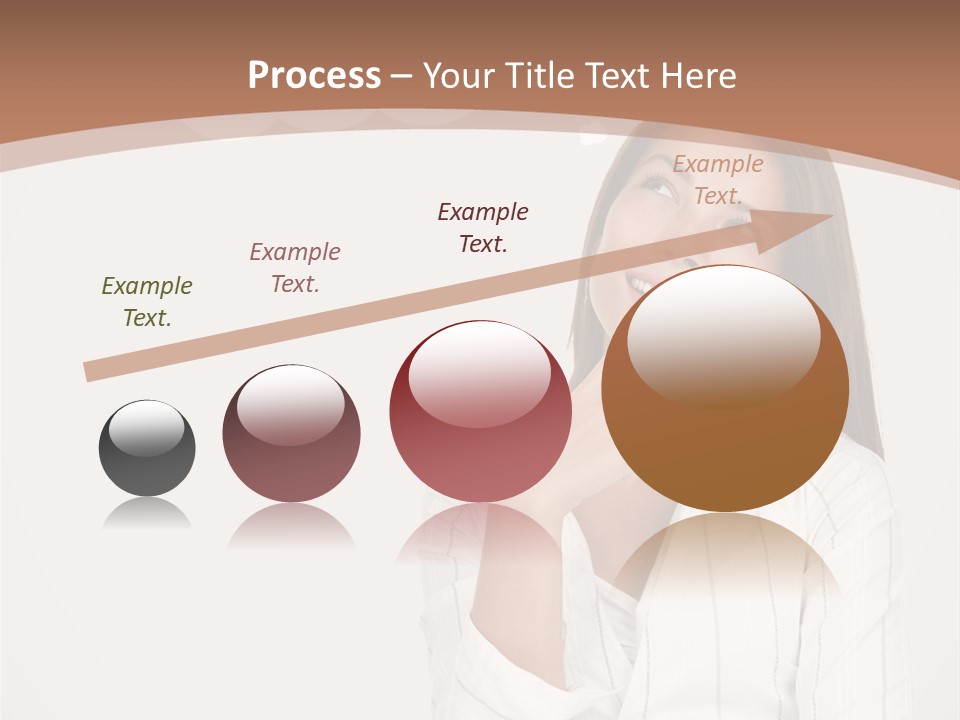 Bubble Businesswoman Thoughtful PowerPoint Template