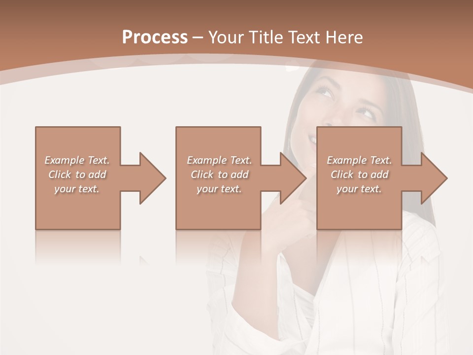 Bubble Businesswoman Thoughtful PowerPoint Template