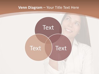 Bubble Businesswoman Thoughtful PowerPoint Template