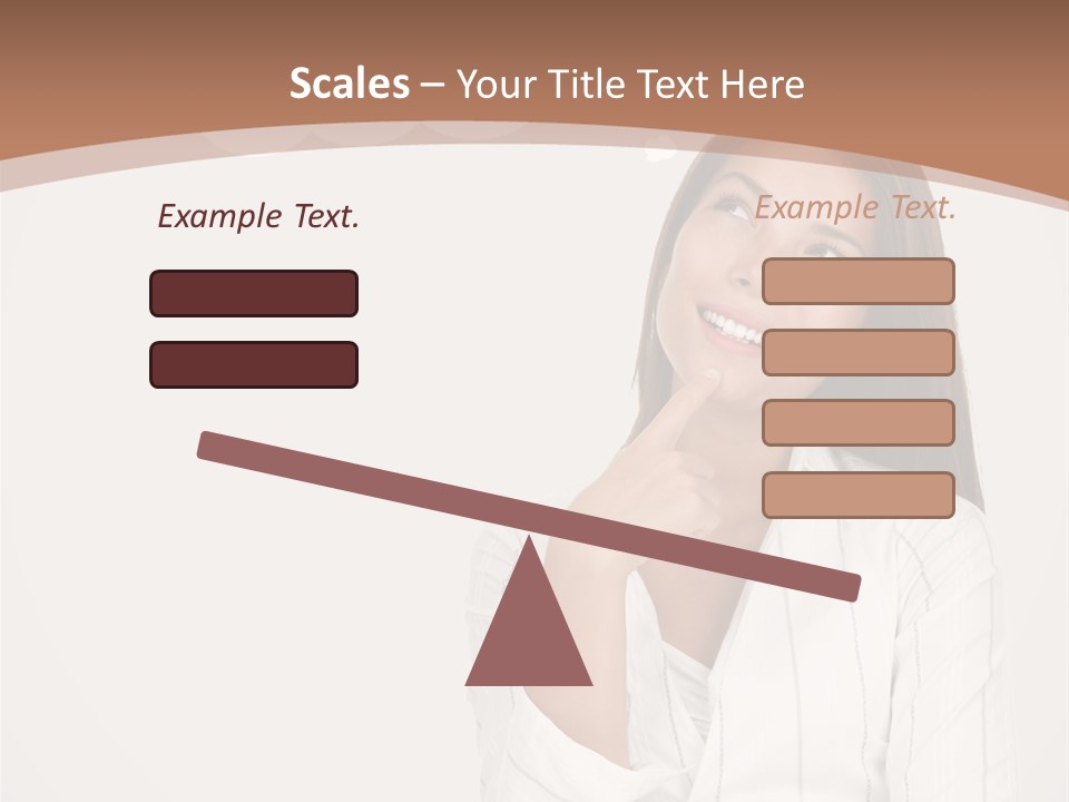 Bubble Businesswoman Thoughtful PowerPoint Template