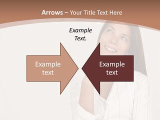 Bubble Businesswoman Thoughtful PowerPoint Template