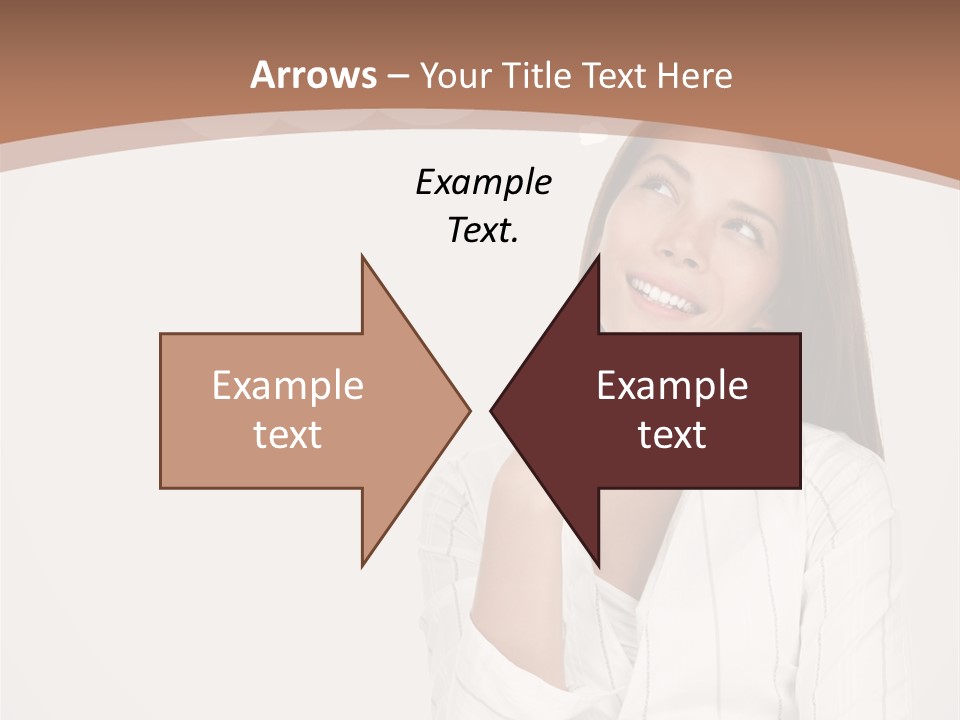Bubble Businesswoman Thoughtful PowerPoint Template