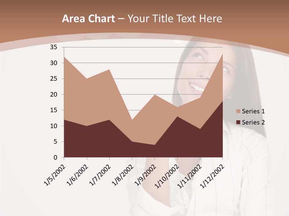 Bubble Businesswoman Thoughtful PowerPoint Template