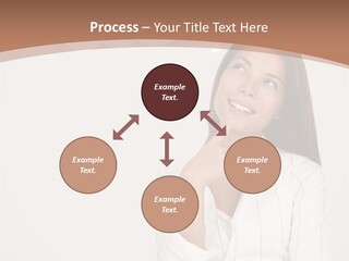 Bubble Businesswoman Thoughtful PowerPoint Template