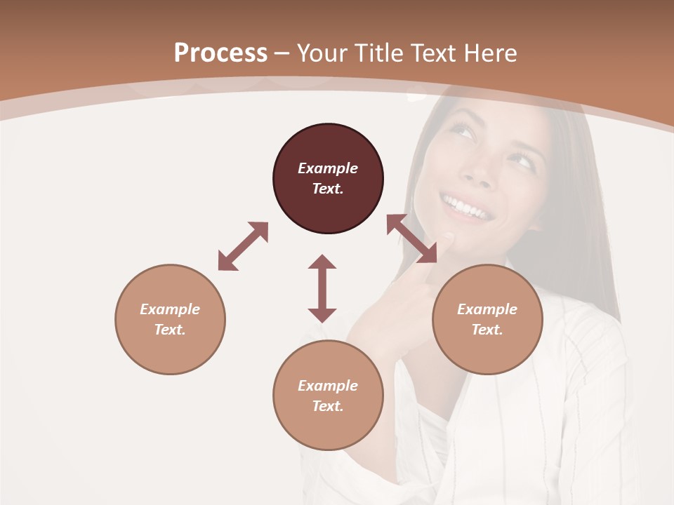 Bubble Businesswoman Thoughtful PowerPoint Template