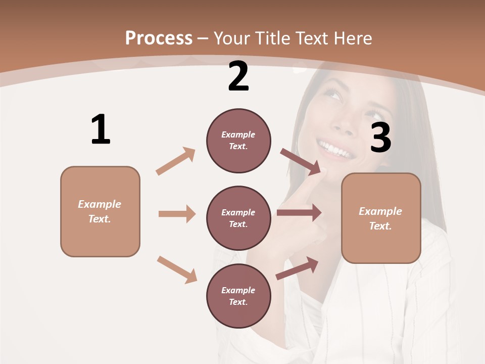 Bubble Businesswoman Thoughtful PowerPoint Template