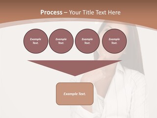 Bubble Businesswoman Thoughtful PowerPoint Template