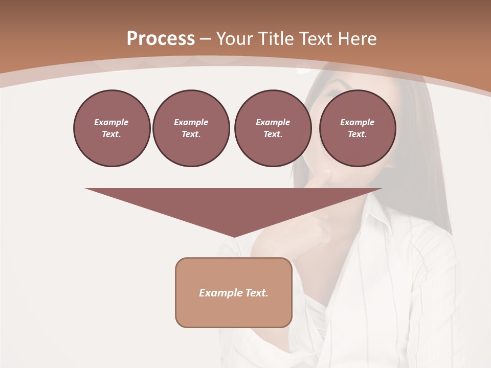 Bubble Businesswoman Thoughtful PowerPoint Template