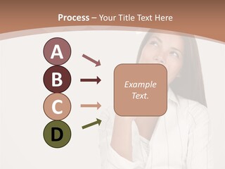 Bubble Businesswoman Thoughtful PowerPoint Template