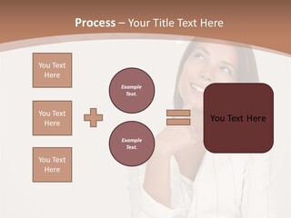 Bubble Businesswoman Thoughtful PowerPoint Template