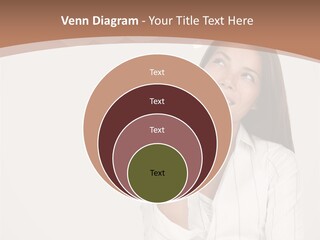 Bubble Businesswoman Thoughtful PowerPoint Template