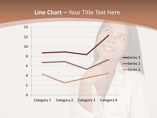 Bubble Businesswoman Thoughtful PowerPoint Template