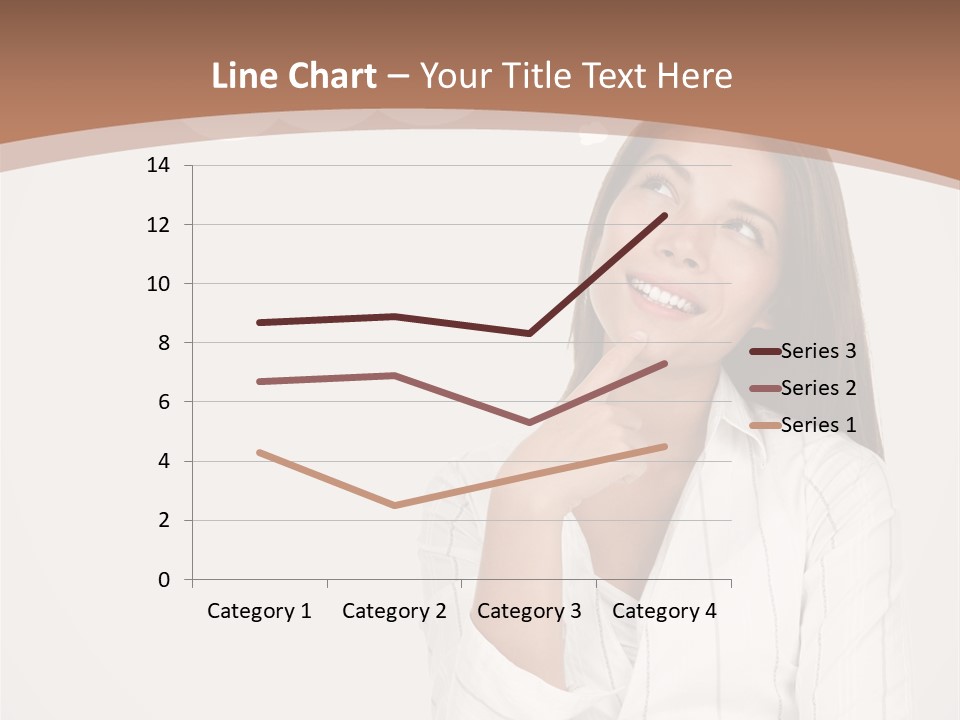 Bubble Businesswoman Thoughtful PowerPoint Template