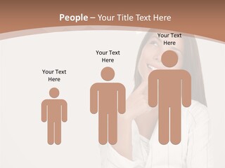 Bubble Businesswoman Thoughtful PowerPoint Template