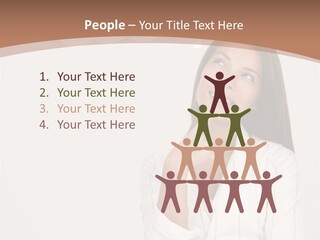 Bubble Businesswoman Thoughtful PowerPoint Template