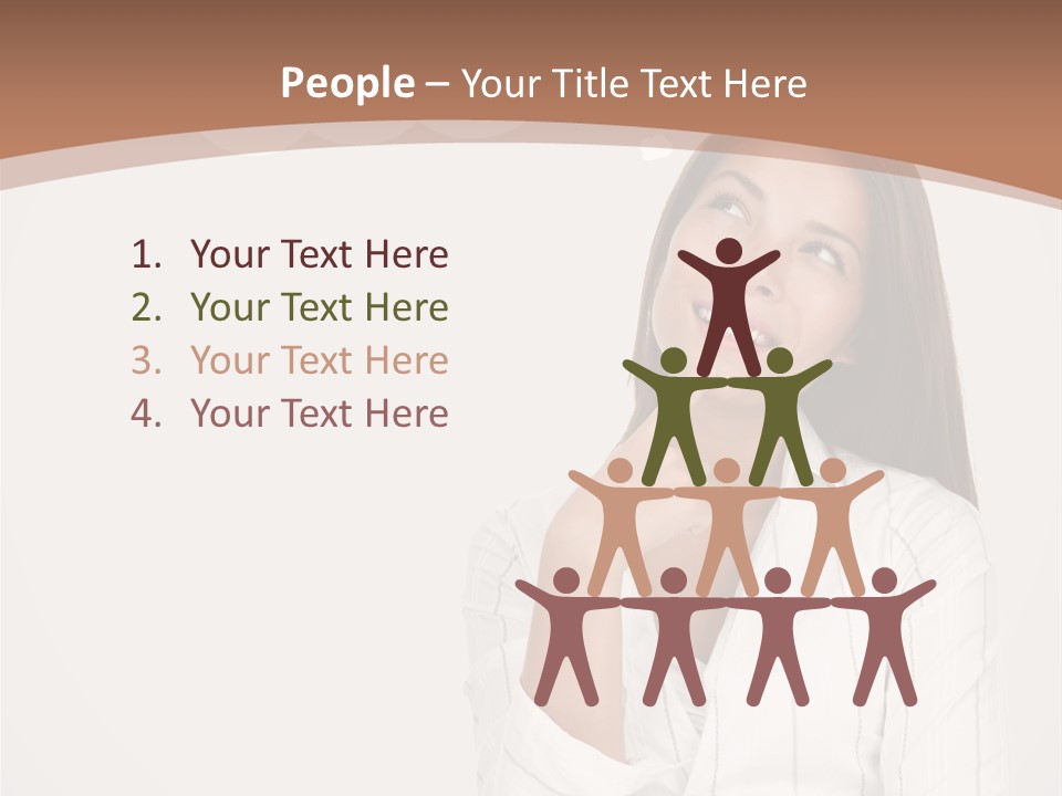 Bubble Businesswoman Thoughtful PowerPoint Template