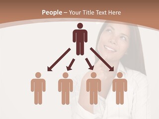 Bubble Businesswoman Thoughtful PowerPoint Template