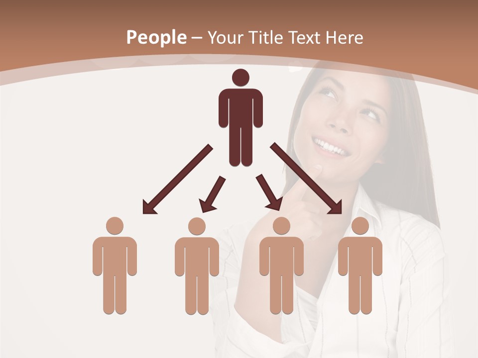 Bubble Businesswoman Thoughtful PowerPoint Template
