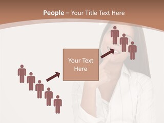 Bubble Businesswoman Thoughtful PowerPoint Template