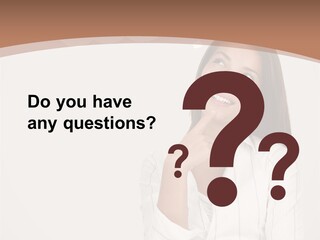 Bubble Businesswoman Thoughtful PowerPoint Template