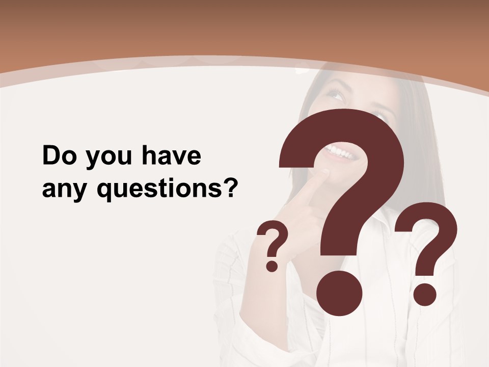 Bubble Businesswoman Thoughtful PowerPoint Template