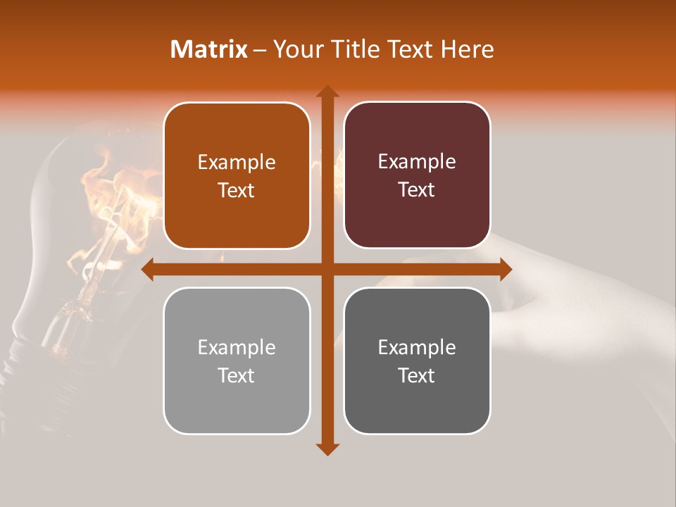 A Person Pointing At A Light Bulb With Fire Coming Out Of It PowerPoint Template