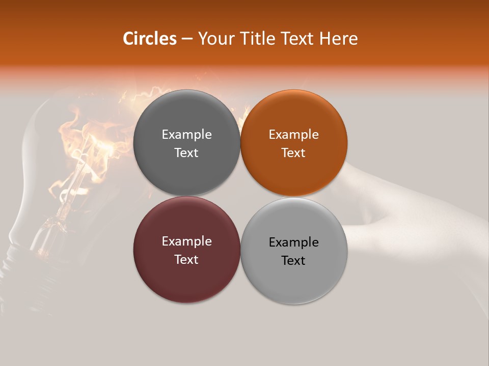 A Person Pointing At A Light Bulb With Fire Coming Out Of It PowerPoint Template