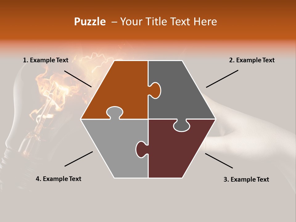 A Person Pointing At A Light Bulb With Fire Coming Out Of It PowerPoint Template