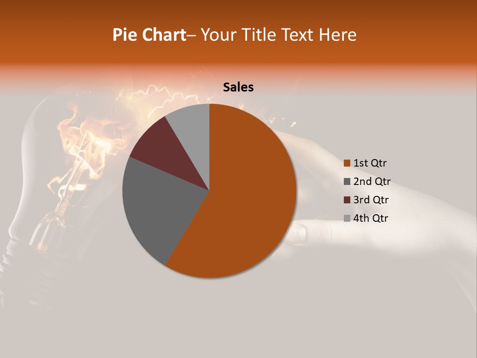 A Person Pointing At A Light Bulb With Fire Coming Out Of It PowerPoint Template