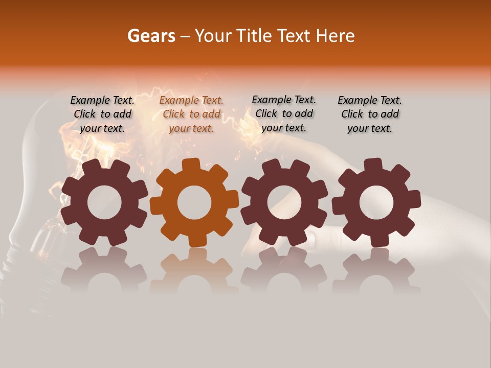 A Person Pointing At A Light Bulb With Fire Coming Out Of It PowerPoint Template