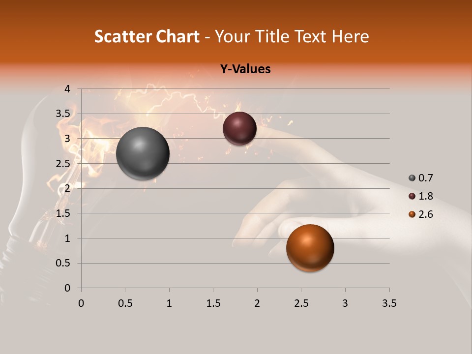 A Person Pointing At A Light Bulb With Fire Coming Out Of It PowerPoint Template