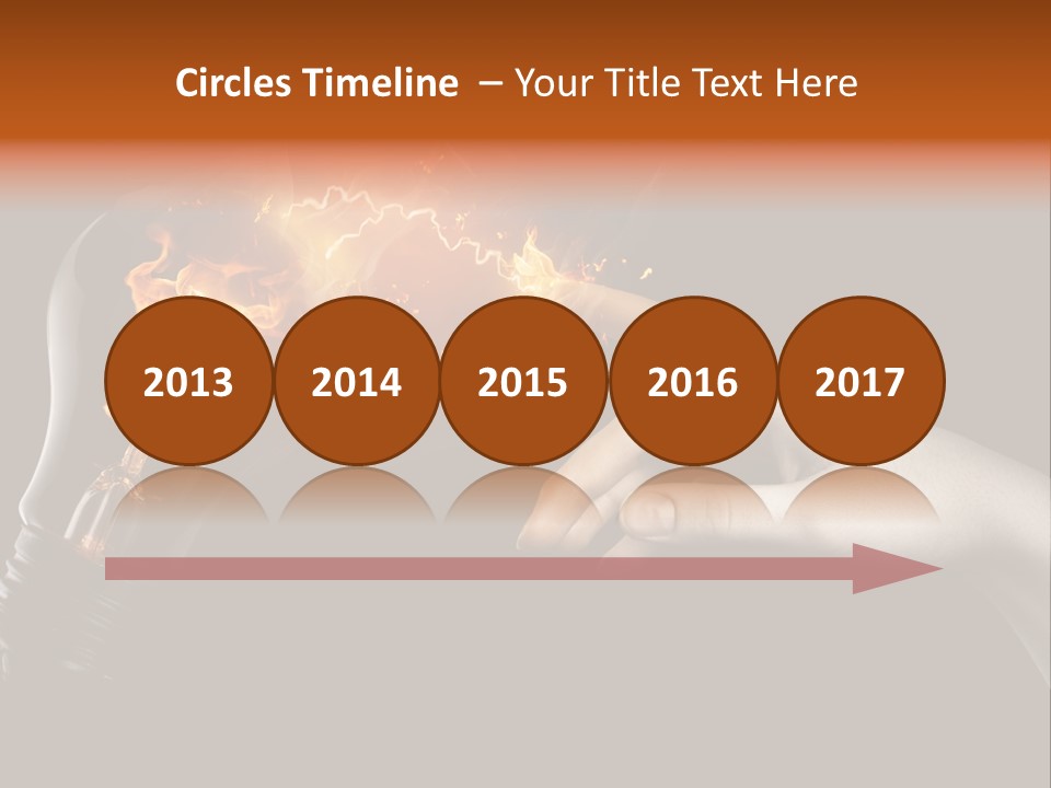 A Person Pointing At A Light Bulb With Fire Coming Out Of It PowerPoint Template