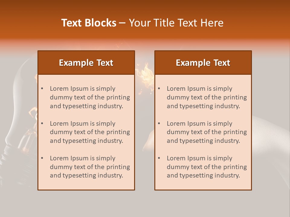 A Person Pointing At A Light Bulb With Fire Coming Out Of It PowerPoint Template