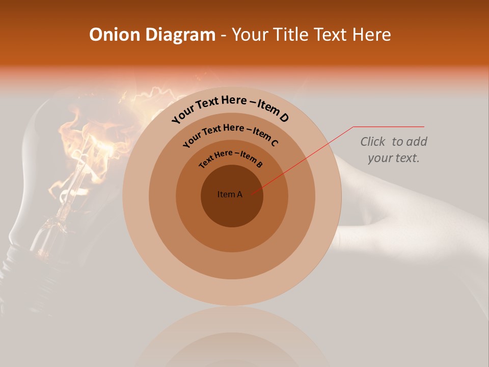 A Person Pointing At A Light Bulb With Fire Coming Out Of It PowerPoint Template