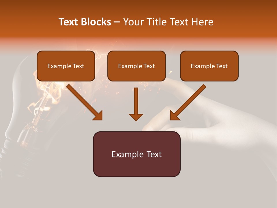 A Person Pointing At A Light Bulb With Fire Coming Out Of It PowerPoint Template