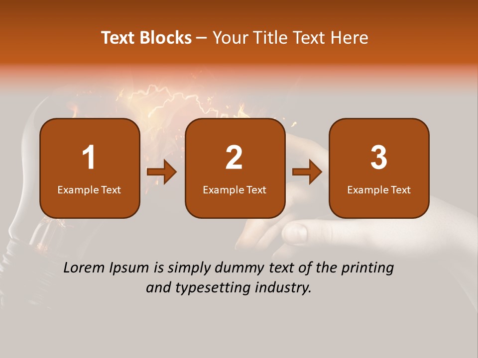A Person Pointing At A Light Bulb With Fire Coming Out Of It PowerPoint Template