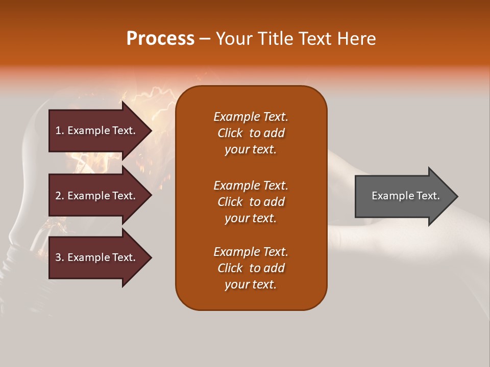 A Person Pointing At A Light Bulb With Fire Coming Out Of It PowerPoint Template