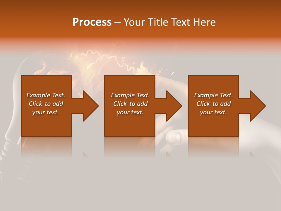 A Person Pointing At A Light Bulb With Fire Coming Out Of It PowerPoint Template