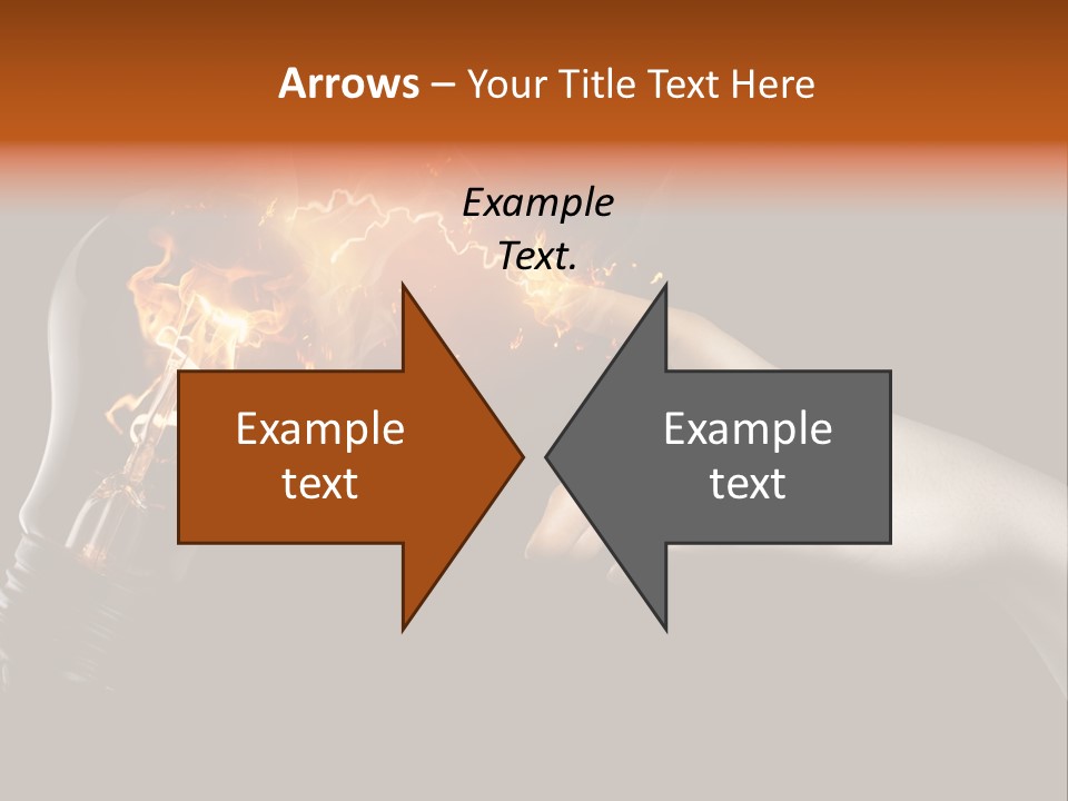 A Person Pointing At A Light Bulb With Fire Coming Out Of It PowerPoint Template