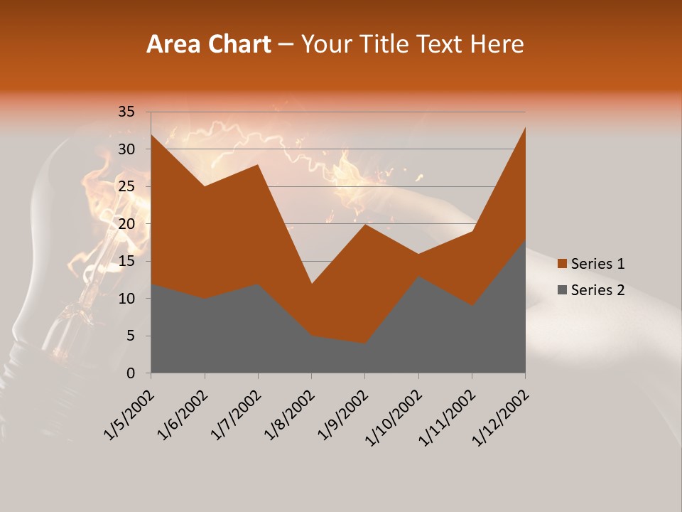 A Person Pointing At A Light Bulb With Fire Coming Out Of It PowerPoint Template