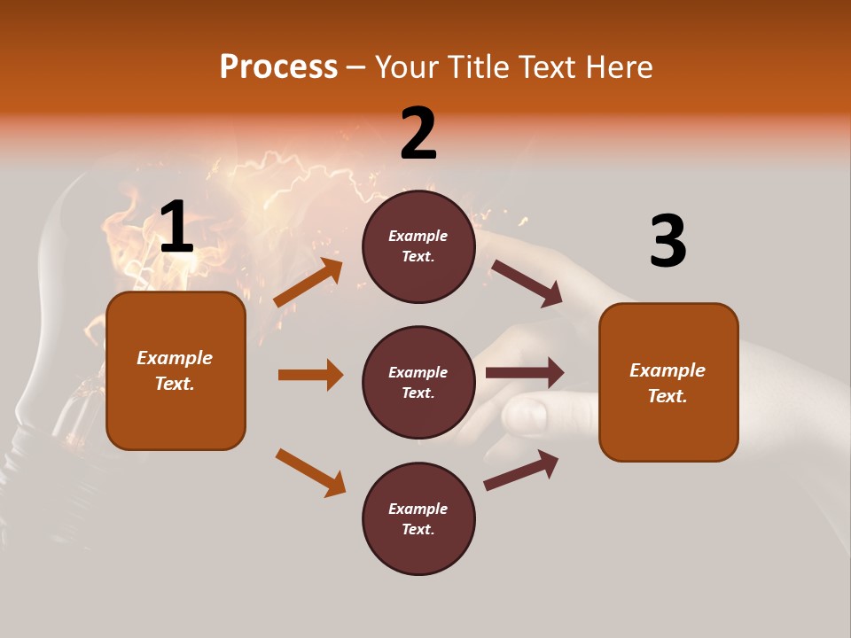 A Person Pointing At A Light Bulb With Fire Coming Out Of It PowerPoint Template