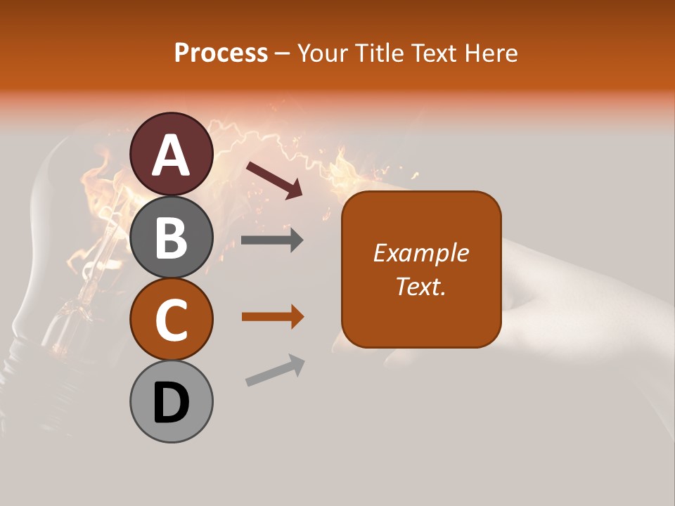 A Person Pointing At A Light Bulb With Fire Coming Out Of It PowerPoint Template