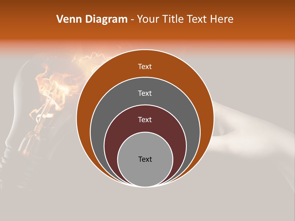 A Person Pointing At A Light Bulb With Fire Coming Out Of It PowerPoint Template