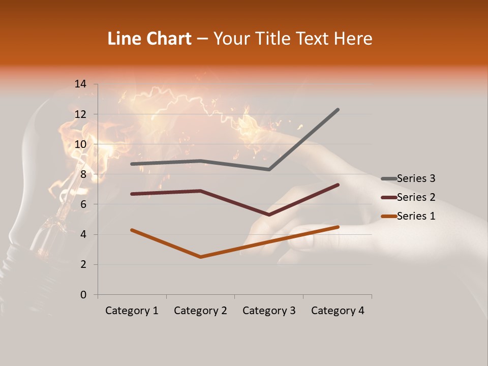 A Person Pointing At A Light Bulb With Fire Coming Out Of It PowerPoint Template