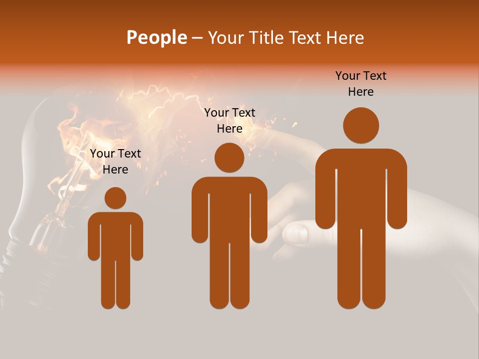 A Person Pointing At A Light Bulb With Fire Coming Out Of It PowerPoint Template