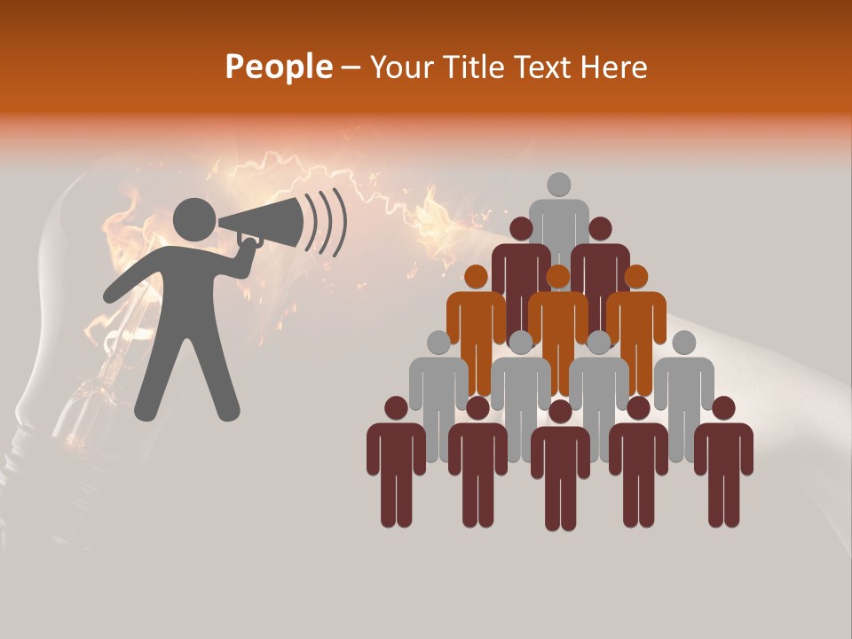 A Person Pointing At A Light Bulb With Fire Coming Out Of It PowerPoint Template
