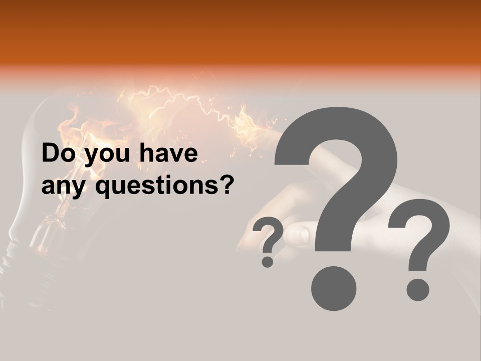 A Person Pointing At A Light Bulb With Fire Coming Out Of It PowerPoint Template