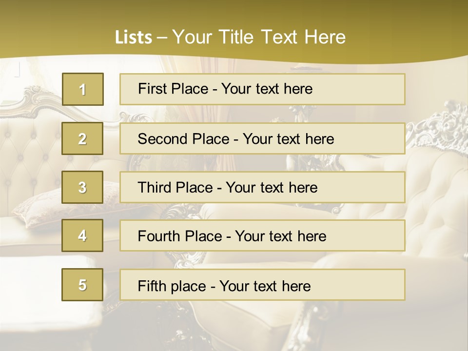 Chandelier Sit Carved PowerPoint Template