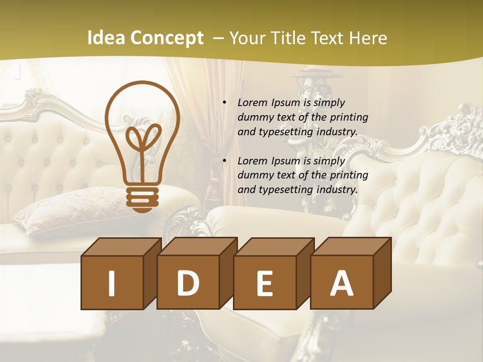 Chandelier Sit Carved PowerPoint Template