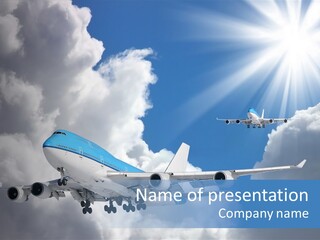 Away Sky Busy PowerPoint Template